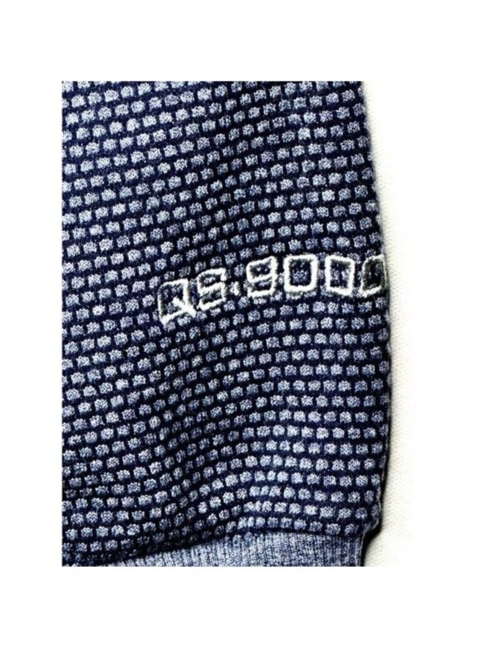 H.L. Miller Gold Sweater Mens L Vintage USA QS-9000 Textured Knit Pullover Blue - Picture 5 of 10